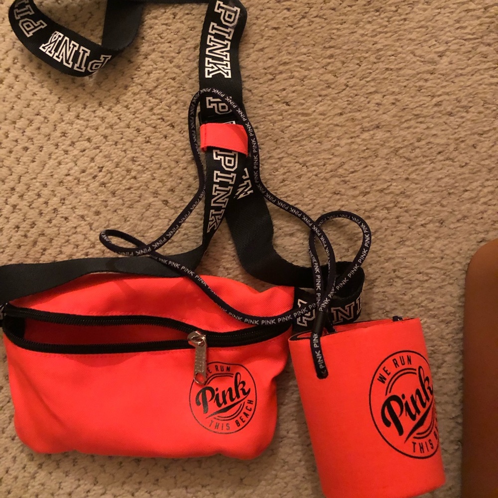 Pink Fanny pack with cup holder